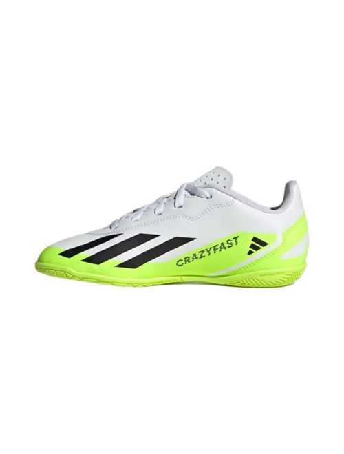 Chuteira Futsal Adidas X Crazyfast.4 Infantil - Branca/Verde