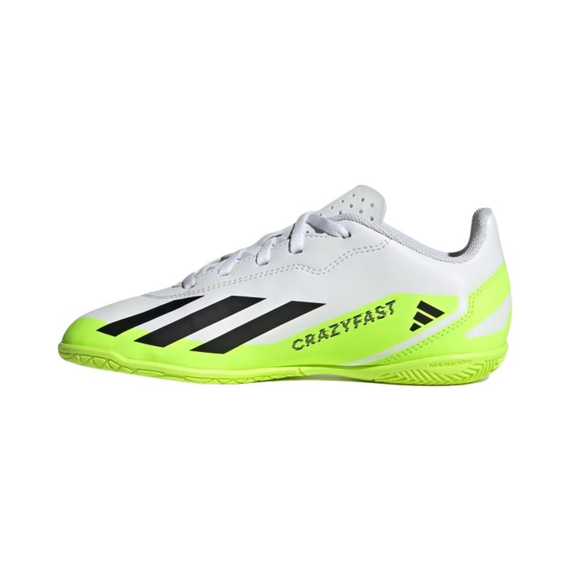 Chuteira X Futsal Adidas Crazyfast 4 Infantil - Branca/Verde