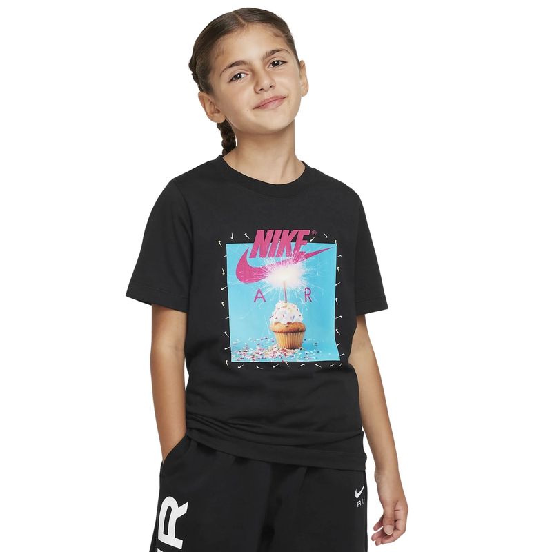 Camiseta Nike Sportswear Tee Photo Infantil - Preto