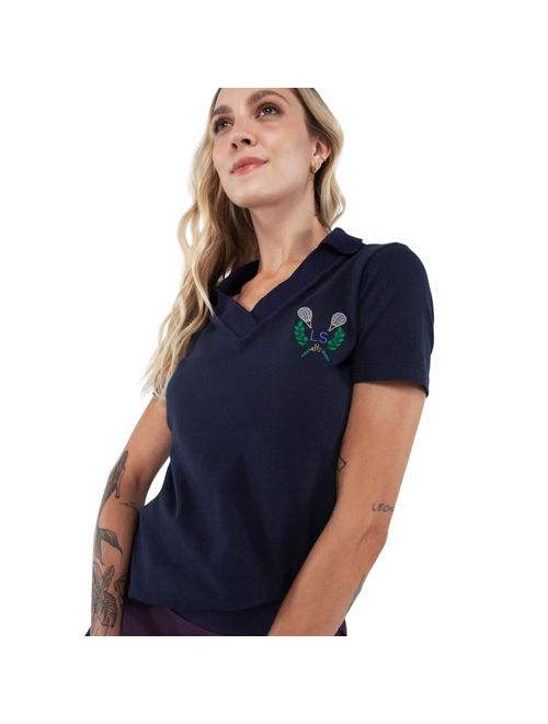 Camisa Polo Lauf Vision Feminina - Marinho