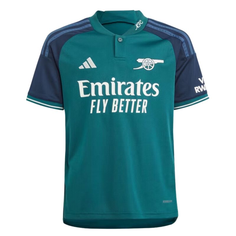 Camisa Arsenal III 23/24 Adidas Infantil - Verde/Azul