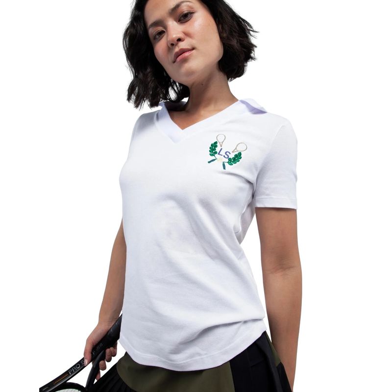 Camisa Polo Lauf Vision Feminina - Branca