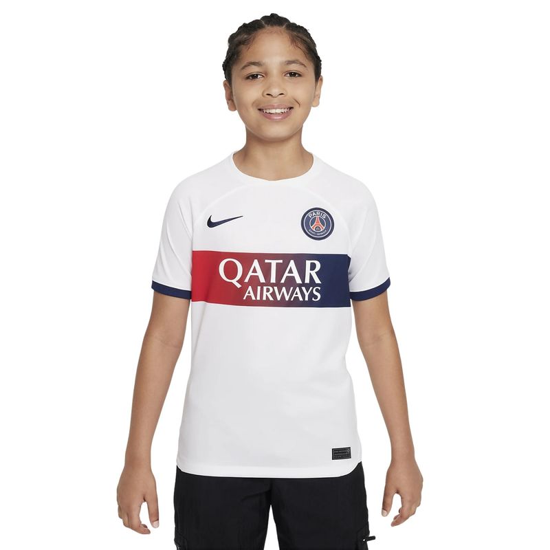 Camisa-Saint-Germain-2023-24-Nike-Stadium-Away-Infantil---Branca-Azul