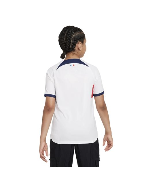 Camisa Paris Saint-Germain II 2023/24 Nike Stadium Infantil - Branca/Azul
