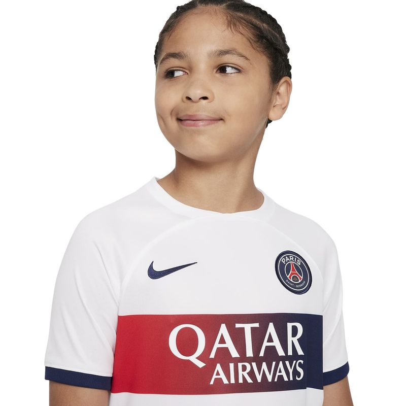 Camisa-Saint-Germain-2023-24-Nike-Stadium-Away-Infantil---Branca-Azul