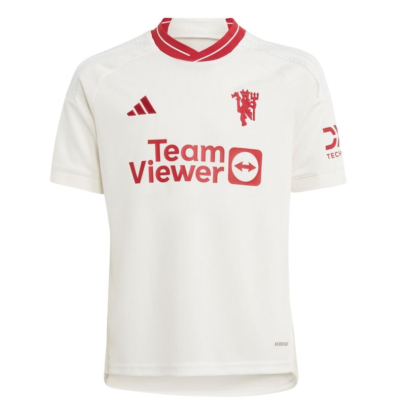 Camisa-Manchester-United-III-23-24-Adidas-III-Infantil---Off-White-Vermelha