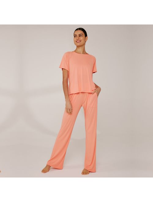Calça Fitness Reta Dry Uv Palma - Rose