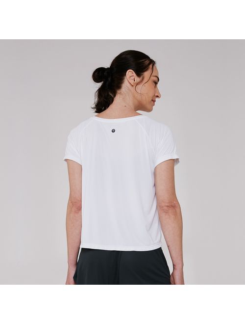 Camiseta Fitness Raglan Uv Dry Palma - Branca