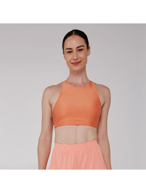 Top Fitness Tela Elle - Pêssego