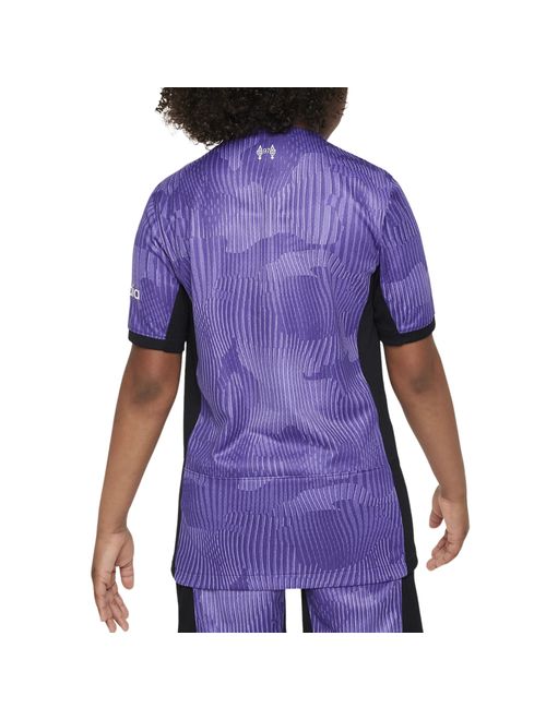 Camisa Liverpool FC III 23/24 Nike Stadium Infantil - Roxa/Branca