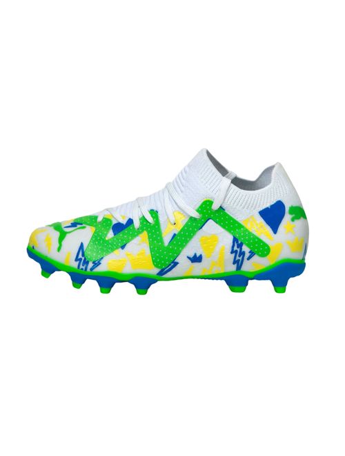 Chuteira Campo Puma Neymar Jr Future Match Bdp Infantil - Branca/Verde