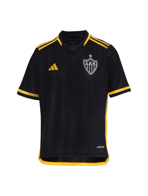 Camisa Atlético Mineiro III 23/24 Adidas Infantil - Preta/Amarela