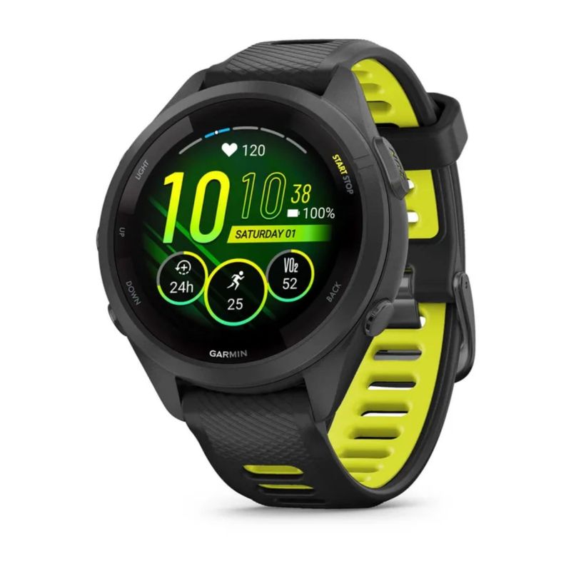Relogio-Monitor-Cardiaco-Garmin-Forerunner-265S-Music-Unissex---Preto-Amarelo
