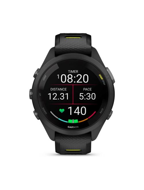 Relógio Monitor Cardiáco Garmin Forerunner 265S Music Unissex - Preto/Amarelo