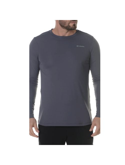 Camiseta Manga Longa Columbia Neblina Masculina - Cinza Escuro