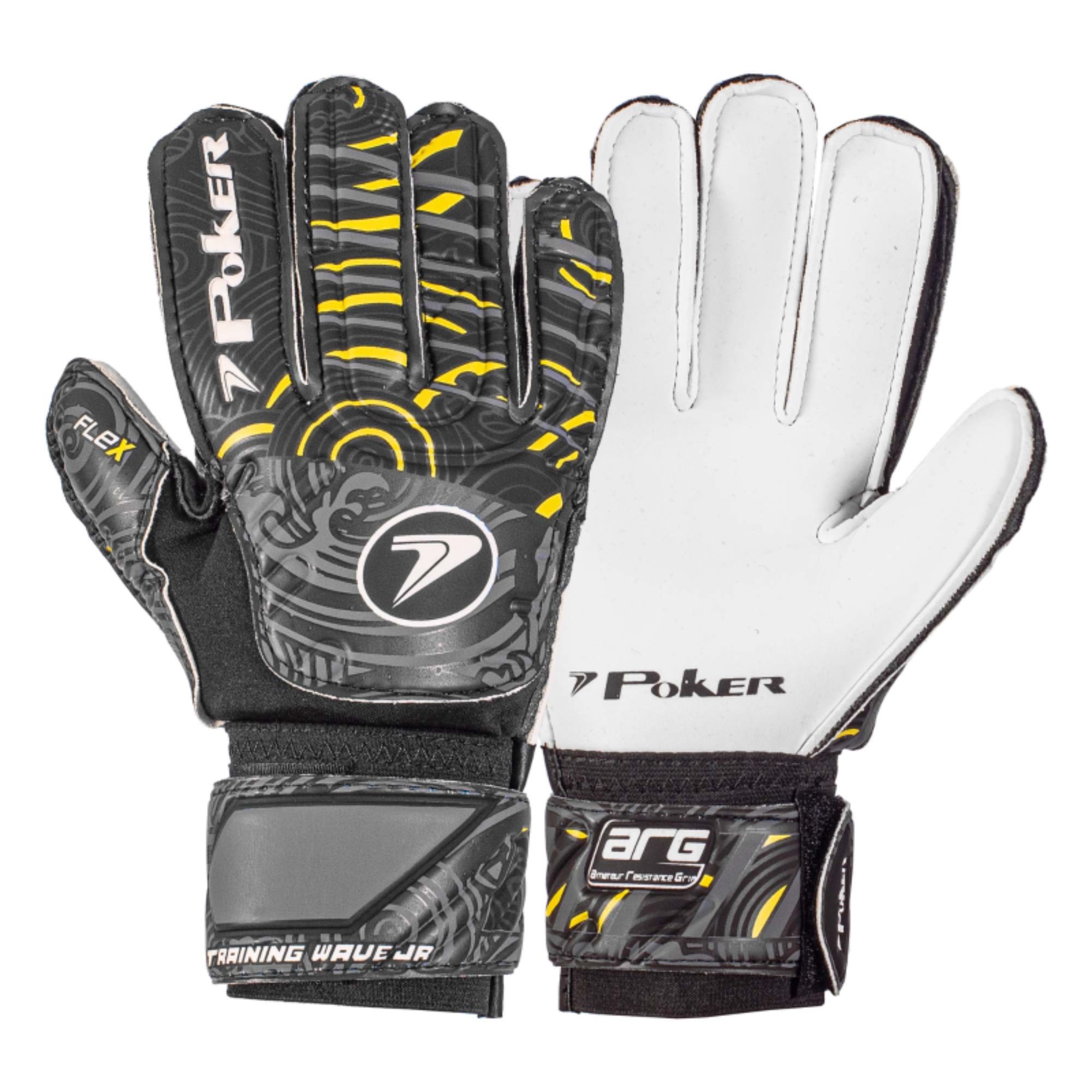 Luva Goleiro Poker Wave Training Infantil - Preta/Multicolor