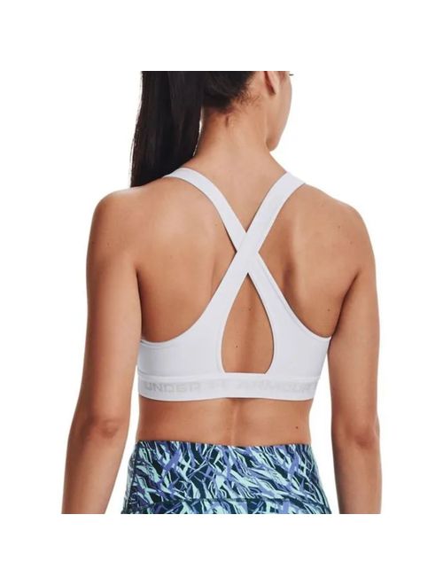 Top Under Armour Crossback Mid Bra Feminina - Branca