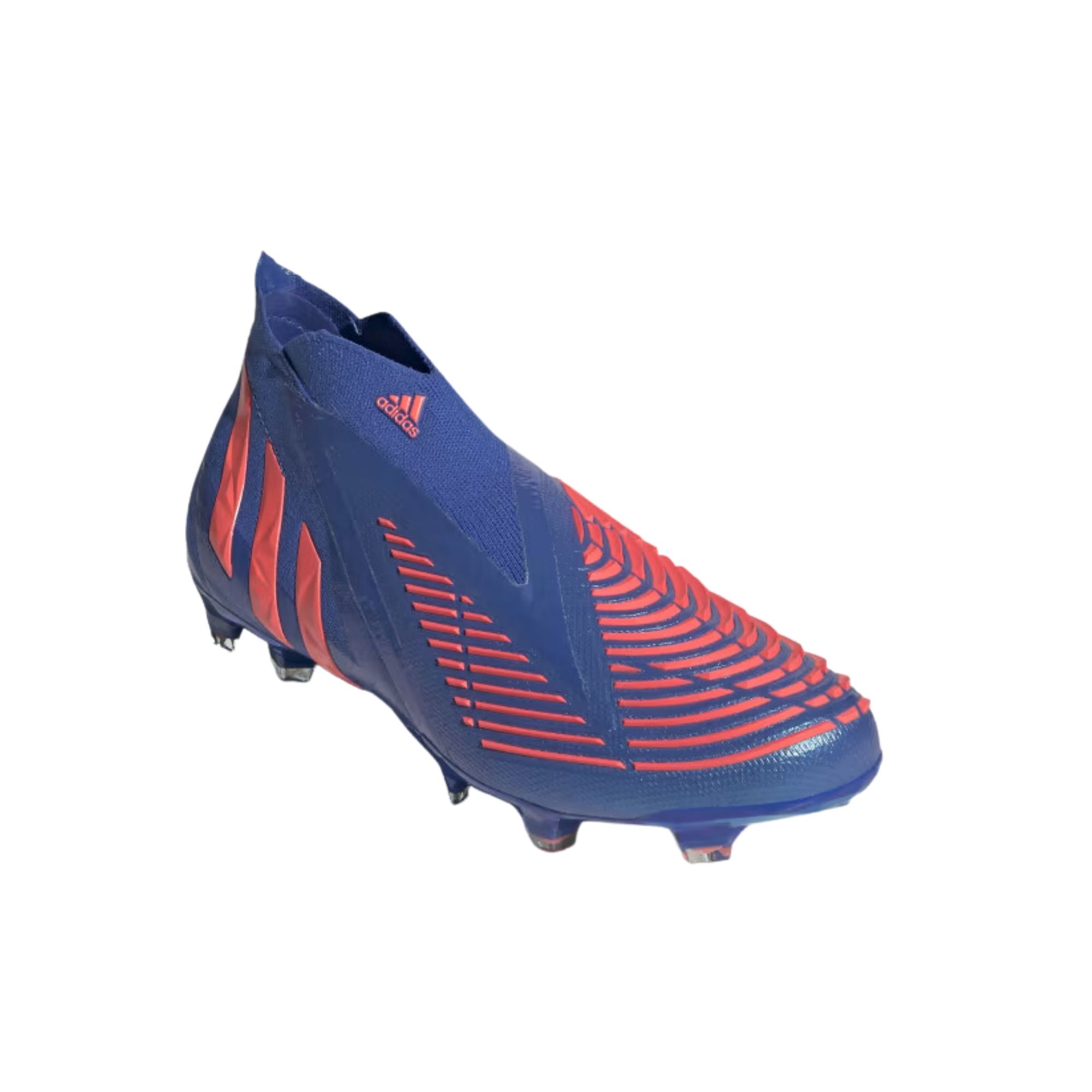Encontraproduto.com.br - Chuteira Campo Adidas Predator Edge+ 22 Masculina - Azul/Vermelha
