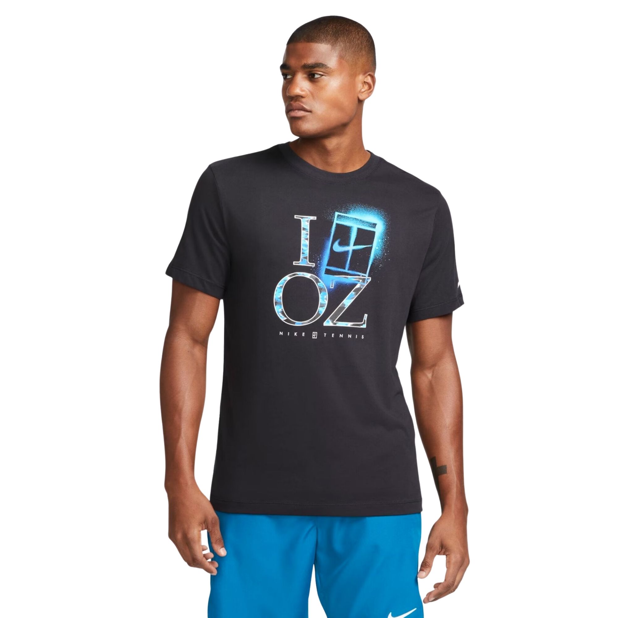 Camiseta Nike Nikecourt Dri-Fit Tee Oz Masculina - Preta