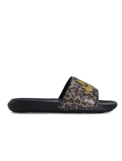 Chinelo Slide Nike Victori One Print Feminino - Preto/Marrom