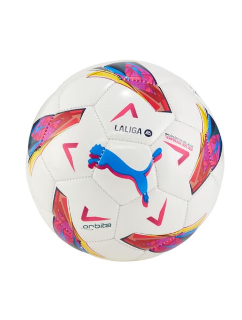 Mini Bola Puma Orbita Laliga 1 Ms Unissex - Branca/Multicolor