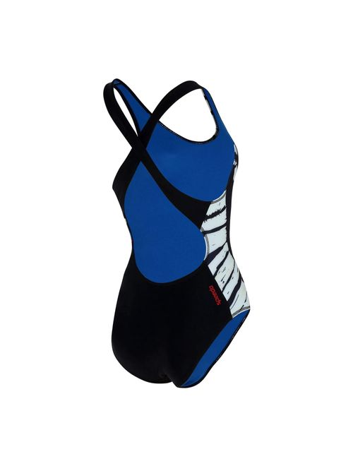 Maiô Speedo Slim Cross Papillons Feminino - Azul Bic