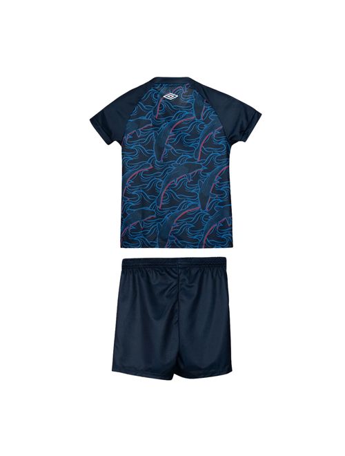 Conjunto Santos 23/24 III Umbro Oficial Infantil - Marinho/Vermelho