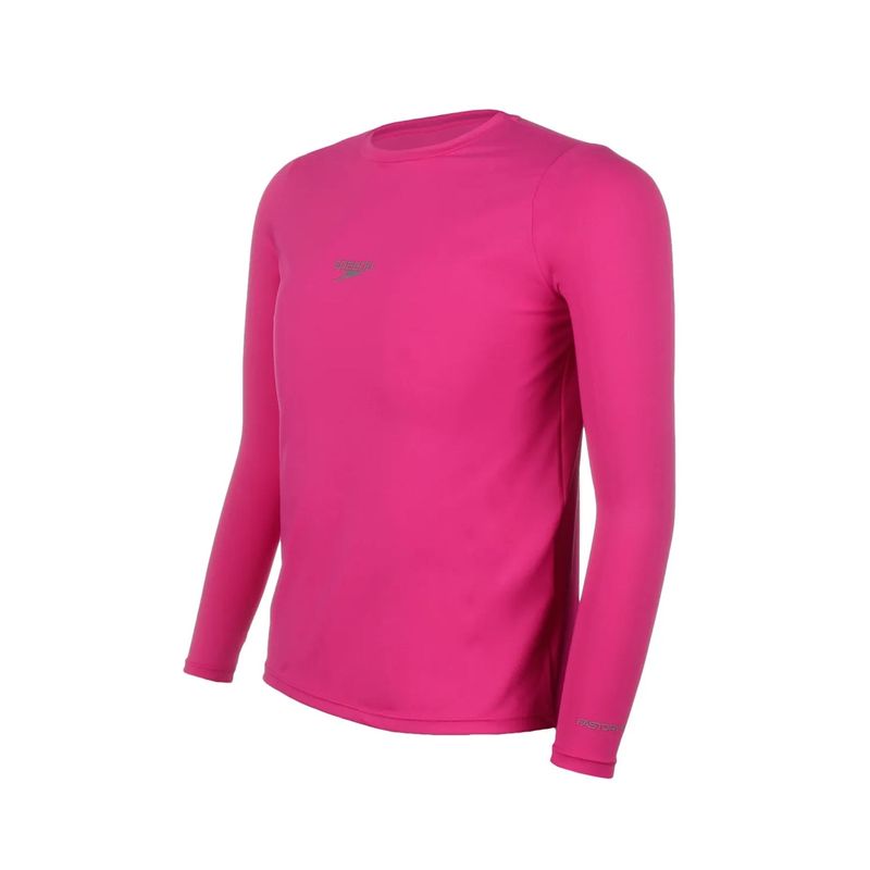 Camiseta Manga Rosa Longa Feminina Speedo Proteção Uv50