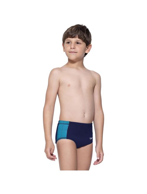 Sunga Speedo Tradicional Listras Infantil - Marinho