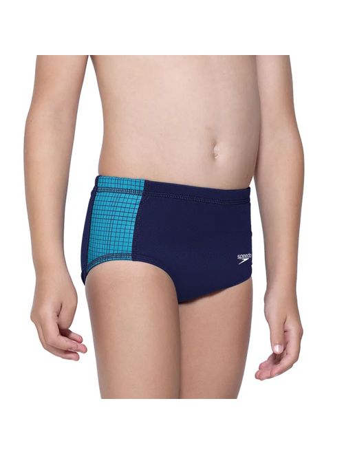 Sunga Speedo Tradicional Listras Infantil - Marinho