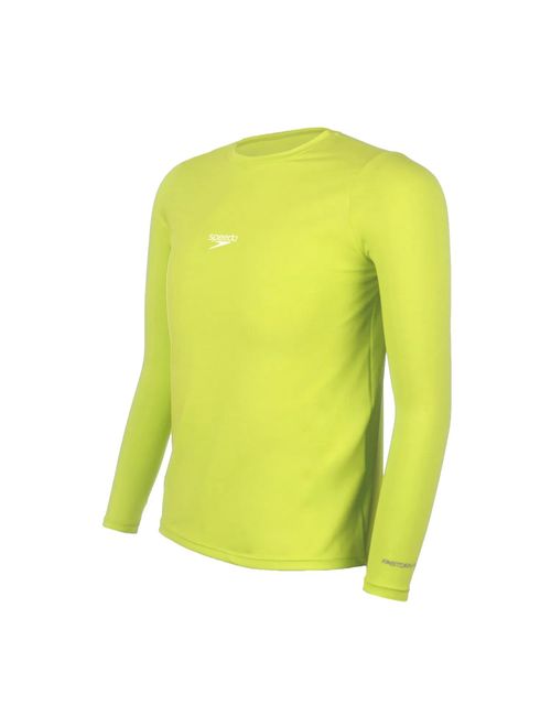 Camiseta Manga Longa Speedo Proteção Uv50 Infantil - Verde Limão