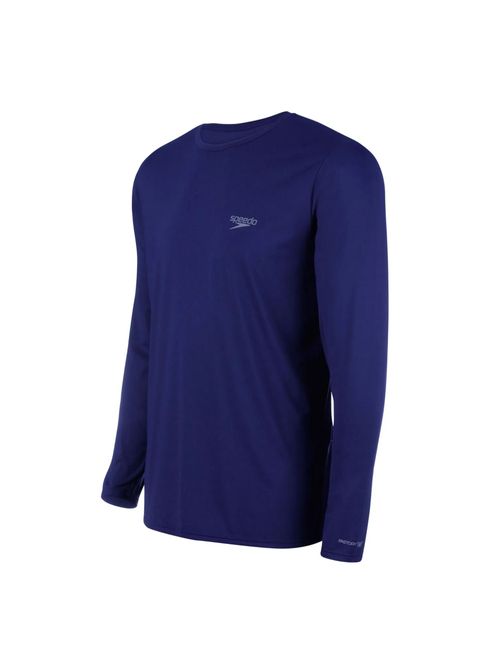 Camiseta Manga Longa Speedo Proteção Uv50 Masculina - Marinho
