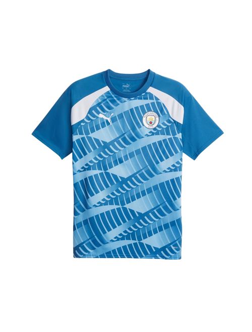 Camisa Manchester City 23/24 Puma Pré-Jogo Masculina - Azul/Branca