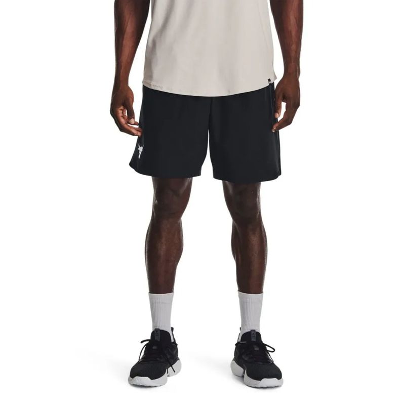 Bermuda-Under-Armour-Project-Rock-Woven-Masculina---Preta