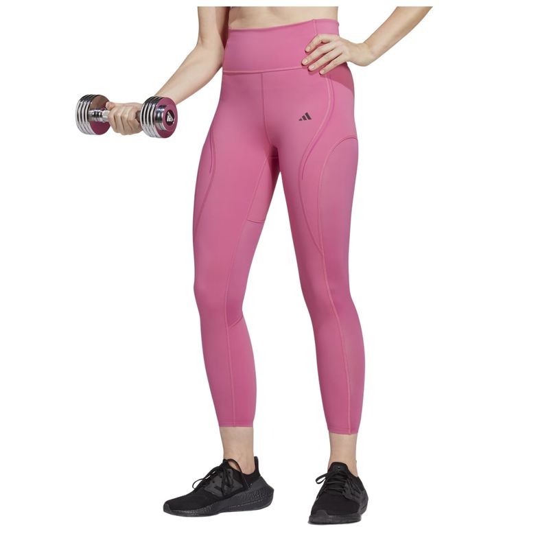 Calça Legging Adidas Tailored Hiit Luxe Feminina - Rosa