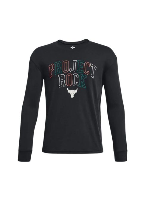Camiseta Manga Longa Under Armour Project Rock Multi Color Ls Infantil - Preta