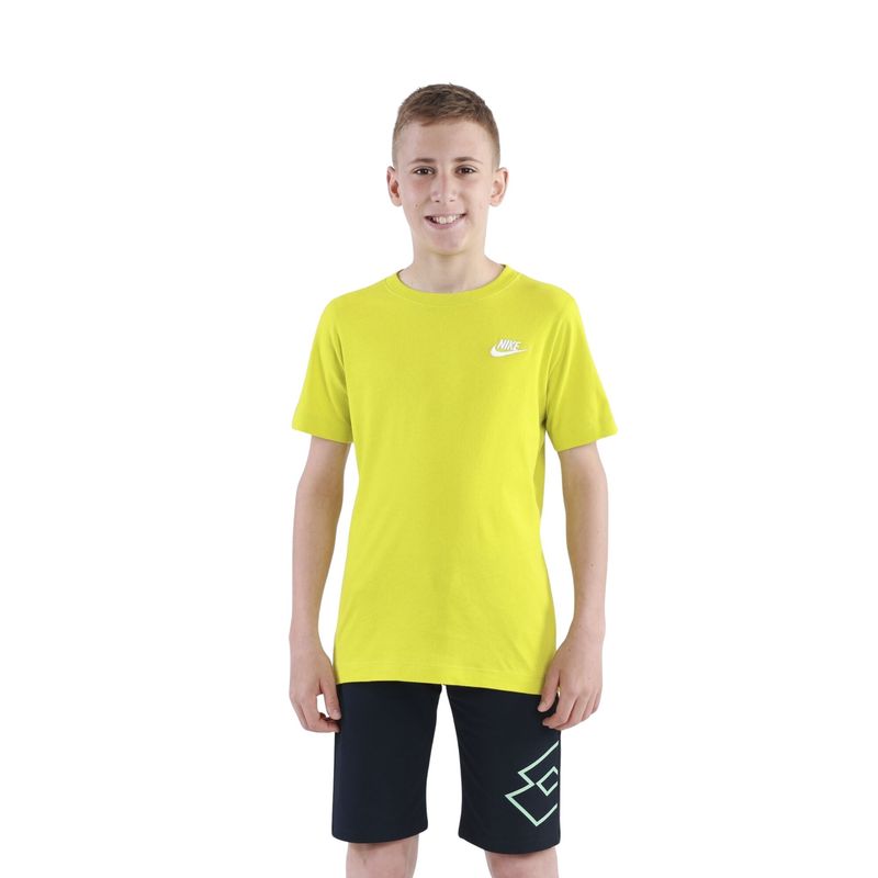 Camiseta Nike Sportswear Emb Futura Infantil - Amarela