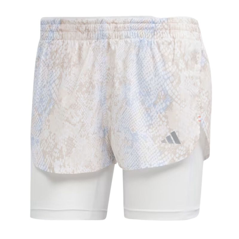Shorts Adidas Fast 2In1 Aop Feminino - Branco