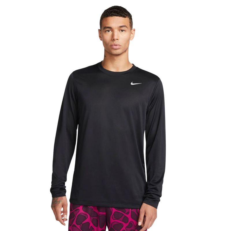 Camiseta Manga Longa Nike Dri-Fit Legend Masculina Rlgd Masculina - Preta