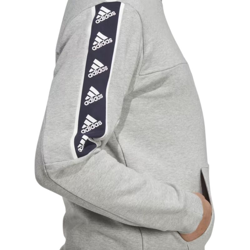 Blusão Com Capuz Adidas Brand Love Masculino - Cinza