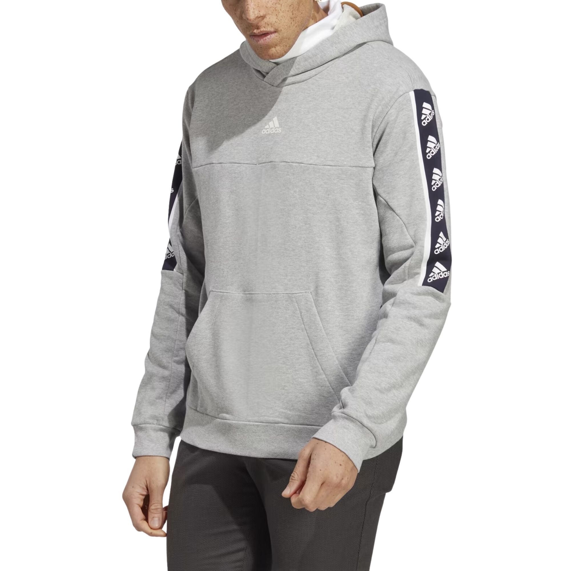 Blusão Com Capuz Adidas Brand Love Masculino - Cinza