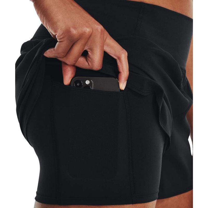 Shorts Under Armour Flex Woven 2-In-1 Feminino - Preto