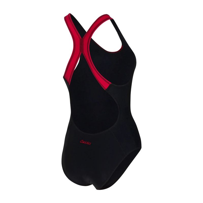 Maio-Speedo-X-Classic-Recorte-Feminino---Preto-Vermelho