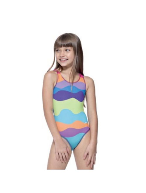 Maiô Speedo Cross Waves Infantil - Multicolor