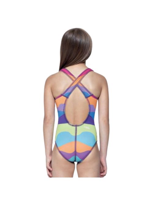 Maiô Speedo Cross Waves Infantil - Multicolor