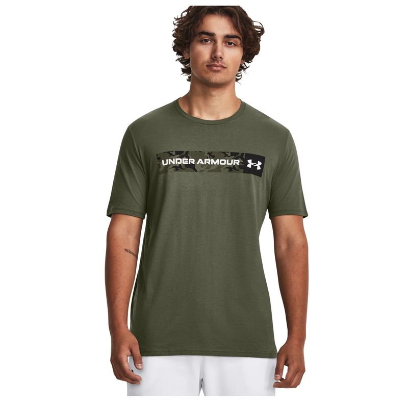 Camiseta-Under-Armour-Camo-Chest-Stripe-Masculina---Verde