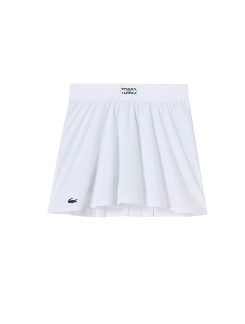 Saia Lacoste Plissado Feminina - Branca