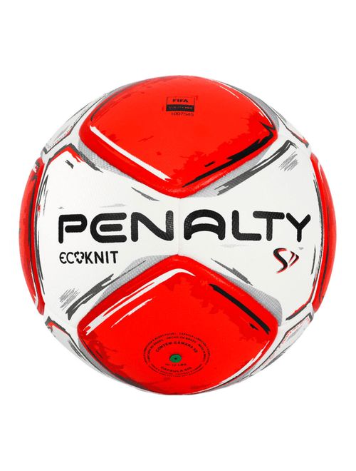Bola Campo Penalty S11 Ecoknit XXIV Unissex - Branca/Vermelha