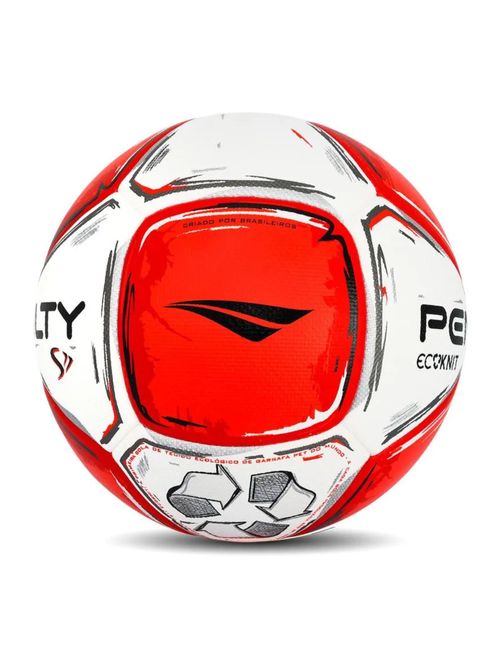Bola Campo Penalty S11 Ecoknit XXIV Unissex - Branca/Vermelha