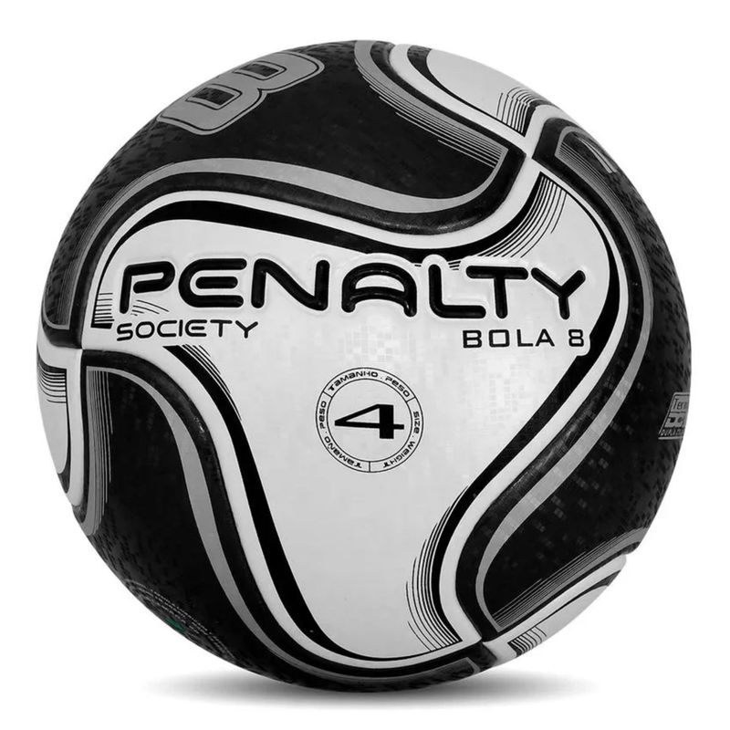 Bola-Society-Penalty-8-Pro-XXIV-Unissex---Branca-Preta